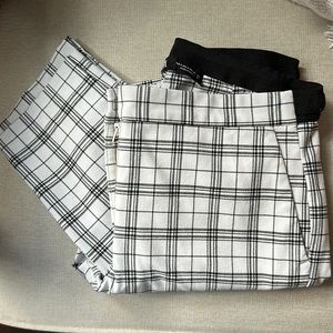 ZARA black and white checkered dress pants